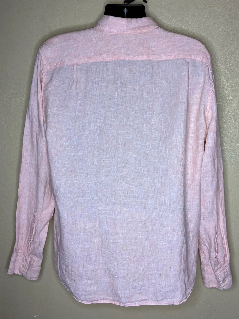 J. Crew Men's Light Pink Linen Button-Down Shirt
